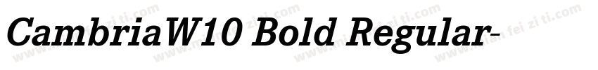 CambriaW10 Bold Regular字体转换